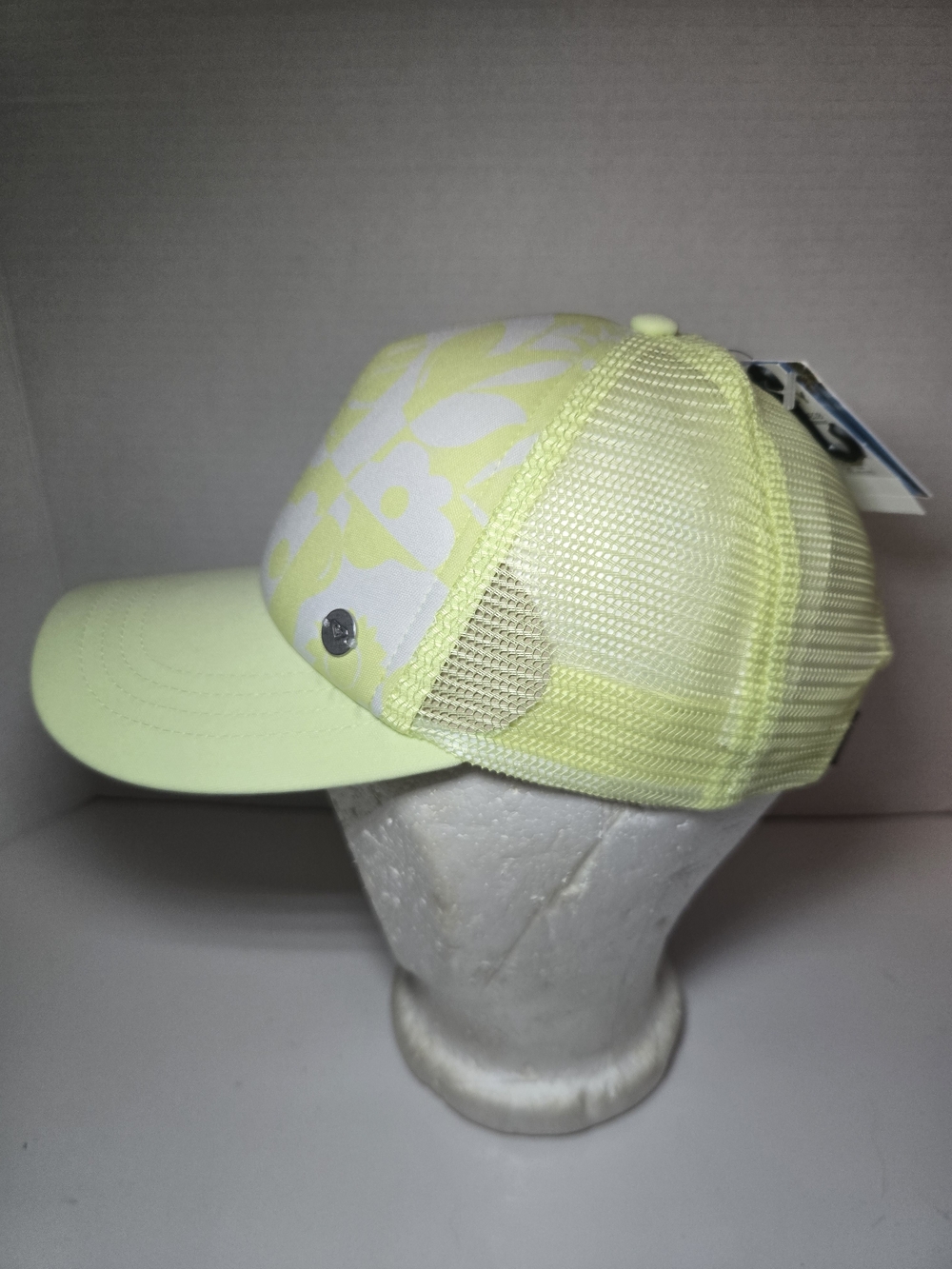 Wmns Neon Yellow Patterned Roxy Trucker Hat - - Picture 4 of 6